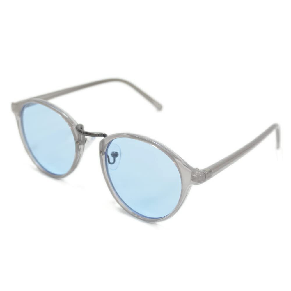 Fashion Boston Light Colored Lenses Mirror Clear ty2940 [MERRY PLEASURE] Sunglasses, Glasses, Men's & Women's, Style, Round, (Gray, Blue, Beige, Gold,