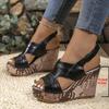 New Style Flip-flops with Fish-shaped Toe, Thick Sole and Platform Heel, Women's Shoes