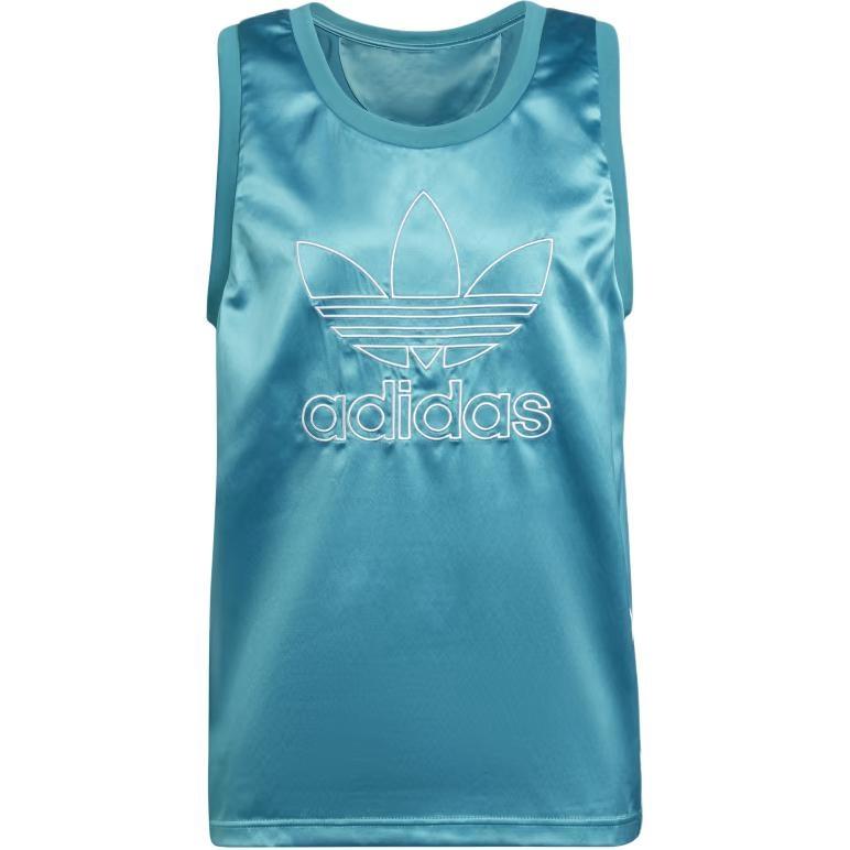 Men s adidas originals Embroidered Round Neck Pullover Sleeveless Blue Vest H11436 XXL