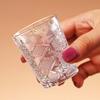 Engraved Flower Brandy & Whiskey Shot Glass - Thickened One-Shot Baijiu & Liqueur Cup