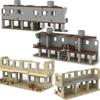 Série Militaire Maison Endommagée Architecture Briques de Construction DIY Scène de Ruines de Guerre Modèle Assemblage Briques Jouets Éducatifs Pour Enfants
