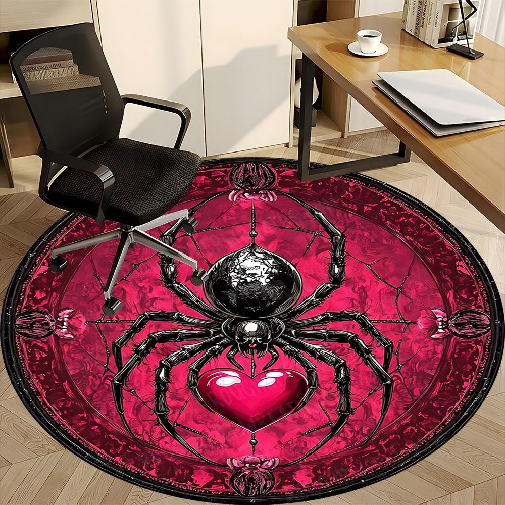 1 alfombra redonda de telaraña para oficina, alfombrilla adecuada para oficina, debajo de sillas de oficina, dormitorio, sala de estar, decoración del hogar, decoración de habitación