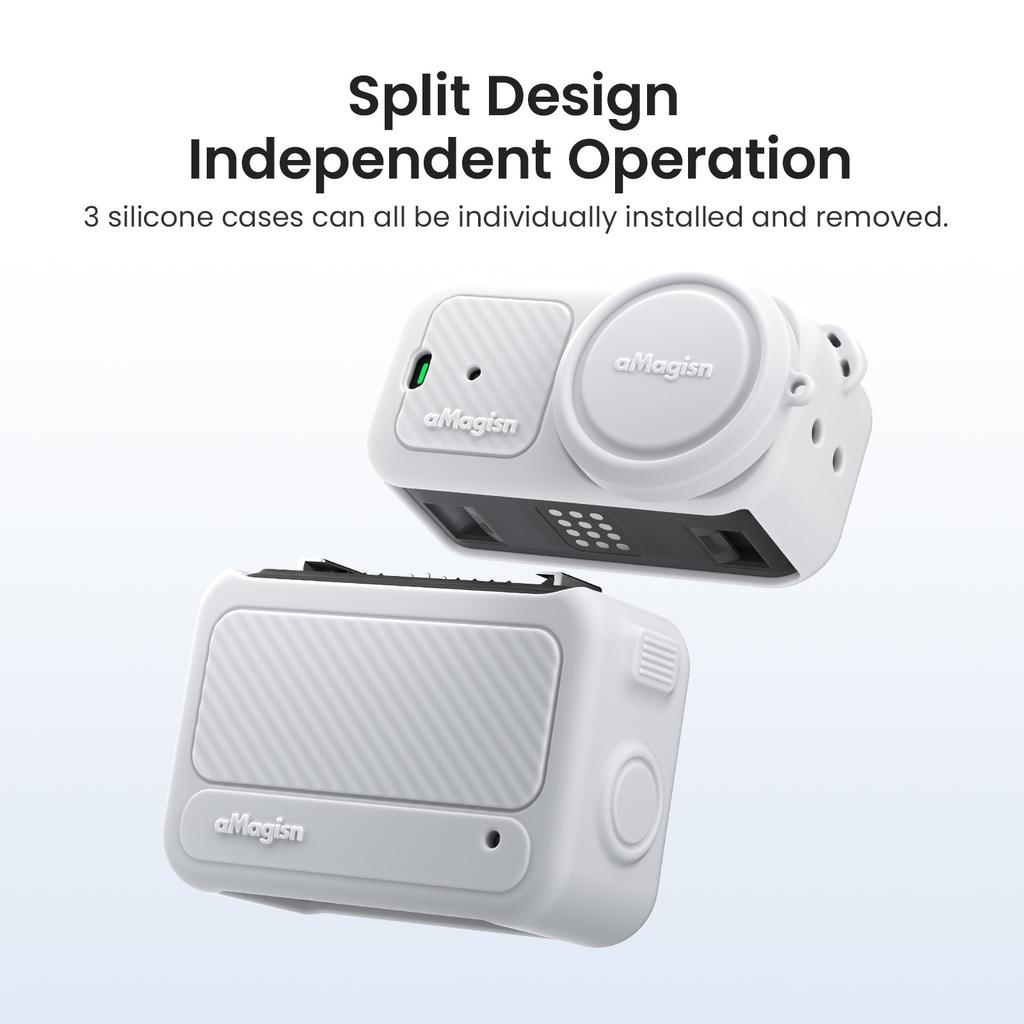 AMAGISN Para Câmera de Ação DJI Osmo Nano Capa de Silicone à Prova de Choque Cobertura Protetora Anti-Arranhão