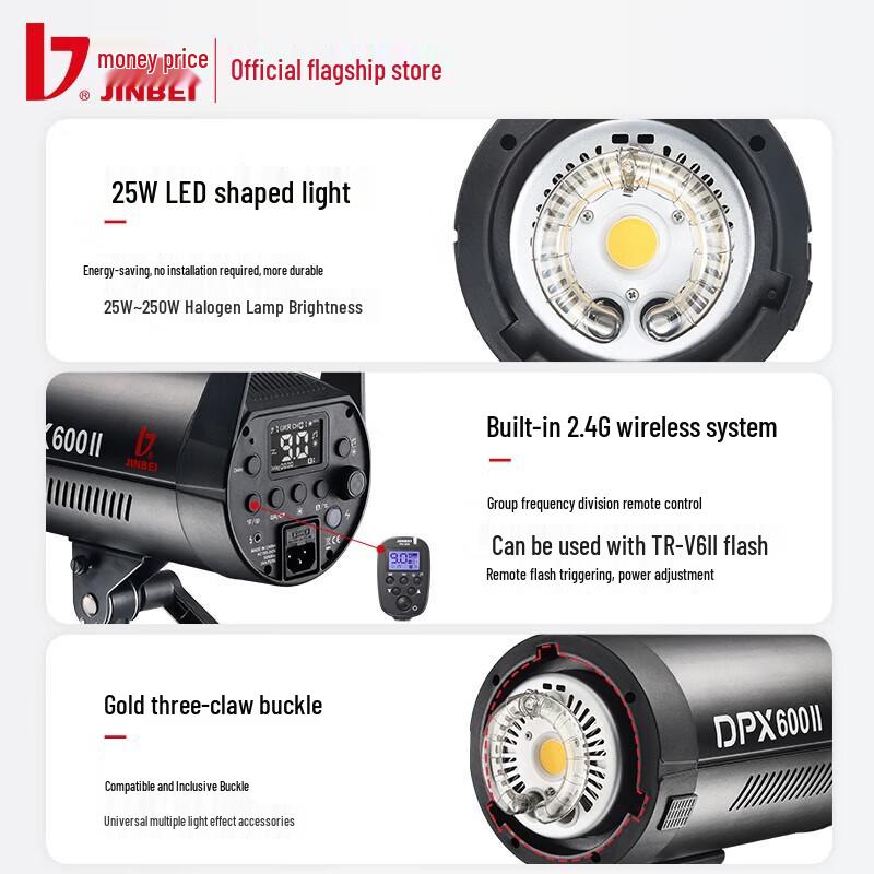 JINBEI DPX600II Professional Studio Flash Light Kit