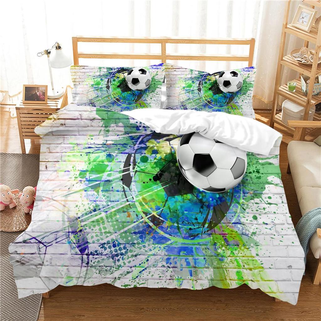 Football Duvet Cover Set Sport Home Bedclothes Queen King Size Bedding 3D Quilt Cover Boy Girl Highly Bedding Sets