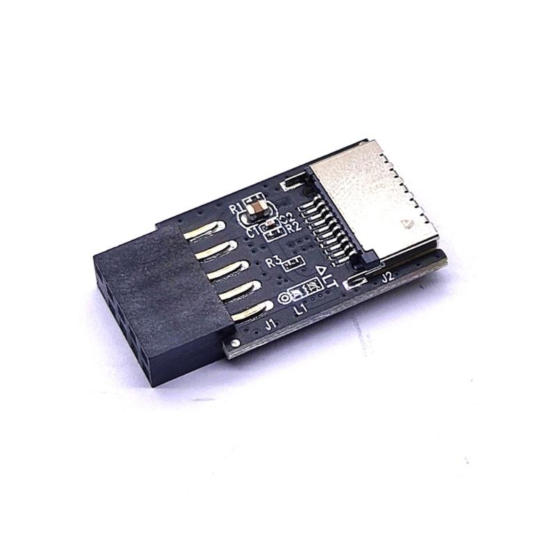 USB 2.0 9 Pin To USB C Adapter Connector PC Internal Motherboard 9 Pin USB 2.0 Converters for Desktop Computer