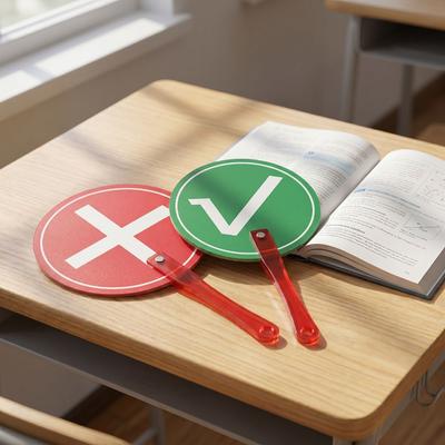 5Pcs Dual Sided Travel Transition Judgement Board Right or Wrong True/False Classroom Voting Boards Lightweight Portable