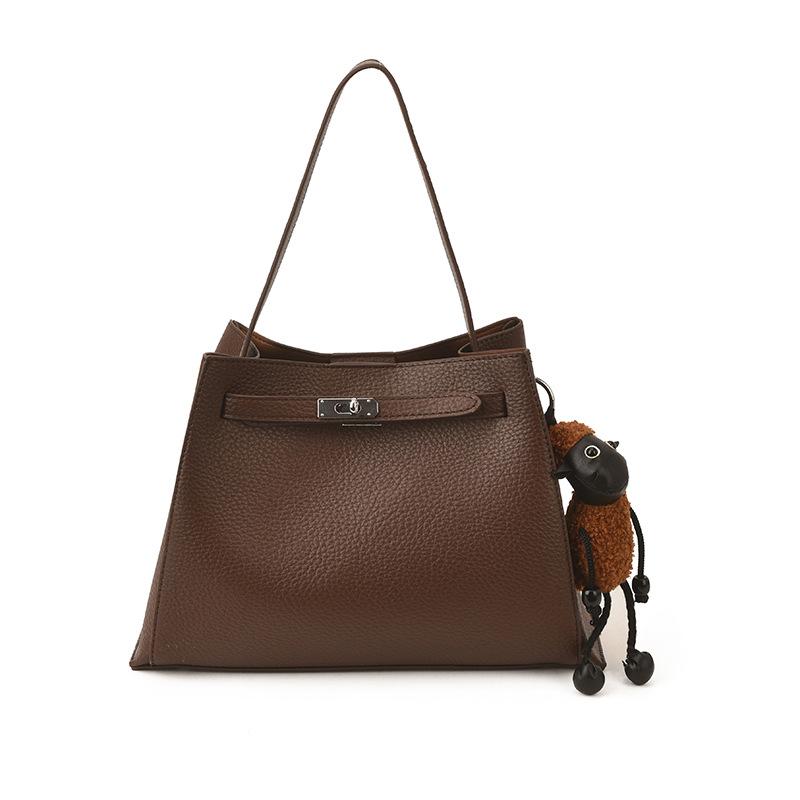 

Niche design retro simple small bag women s new large-capacity women s bucket bag in the season, foreign casual oblique span bag without pendant model
