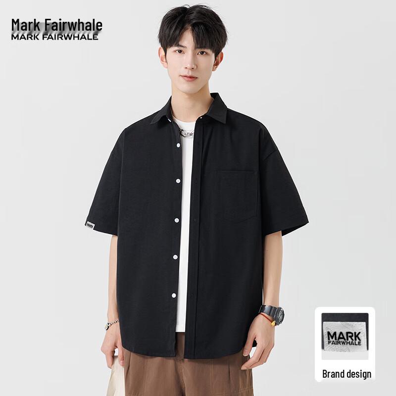 

Mark Fairwhale Men s Ice Silk Short Sleeve Casual Shirt XL