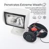 Motorized Boat Spotlight 100W Halogen Marine Searchlight 12V 24V, 360 Pan 72 Tilt with Wired Dash Remote for Truck Yacht
