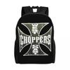 West Coast Iron Cross Choppers Travel Backpack Women Men School Laptop Bookbag College Student Daypack Bags