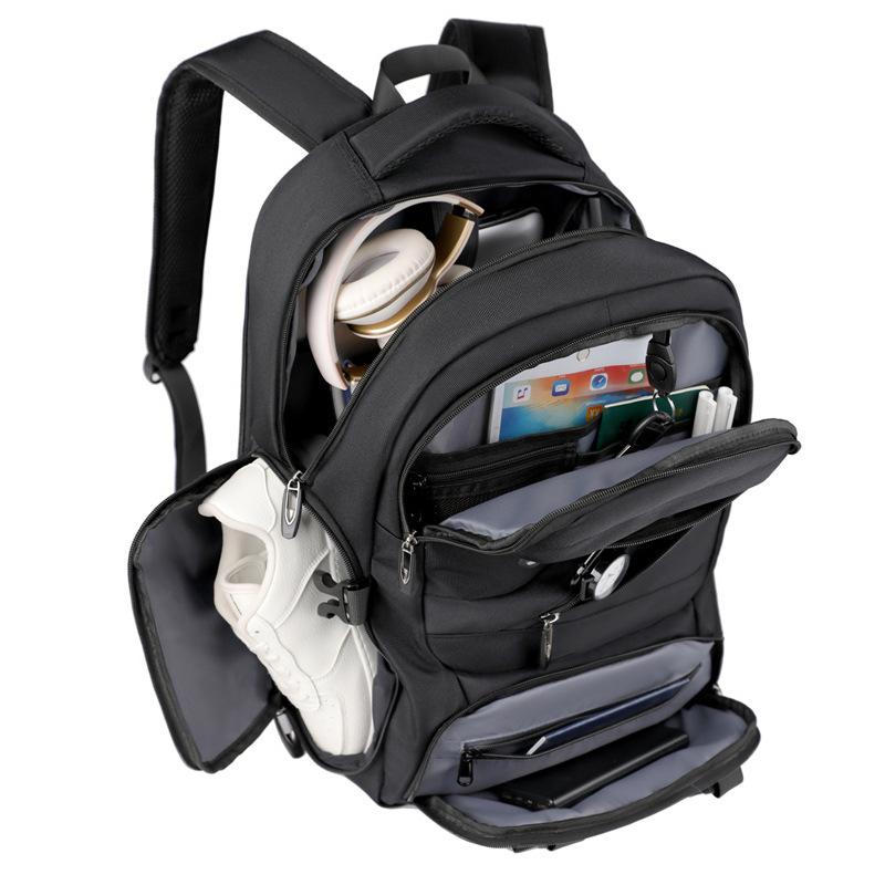 Multi-functional Expansion Backpack for Men, Outdoor Travel Backpack with Independent Shoe Compartment, Luggage Backpack for Men