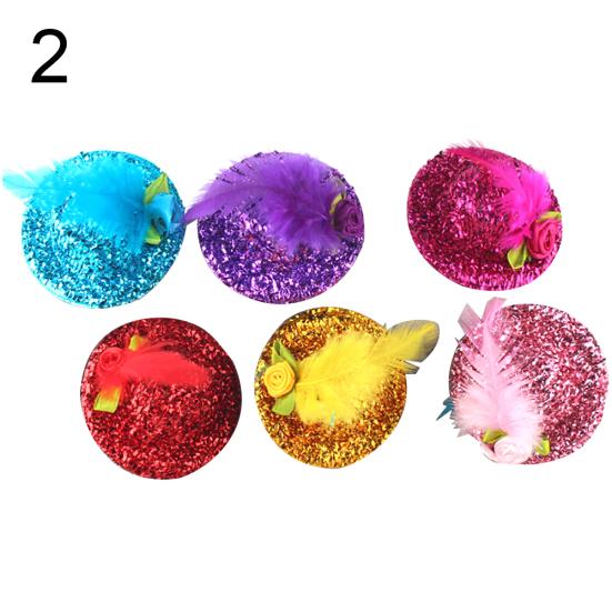 6 Stück Kind Mädchen Mini Hut Haarnadel Haarspange Schleier Blume Fascinator Kinder Kopfschmuck