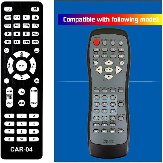 Replacement Remote Control for GM Cadillac Escalade Esv Rear Entertainment DVD ADO-22863877 22863877 PT69W6 2008 2009 2010 2011 2012 2013 2014