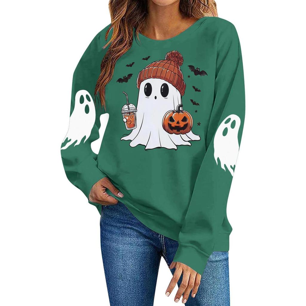 Women's Fashion Casual Halloween Hooded Sweatshirt for Festive Occasions