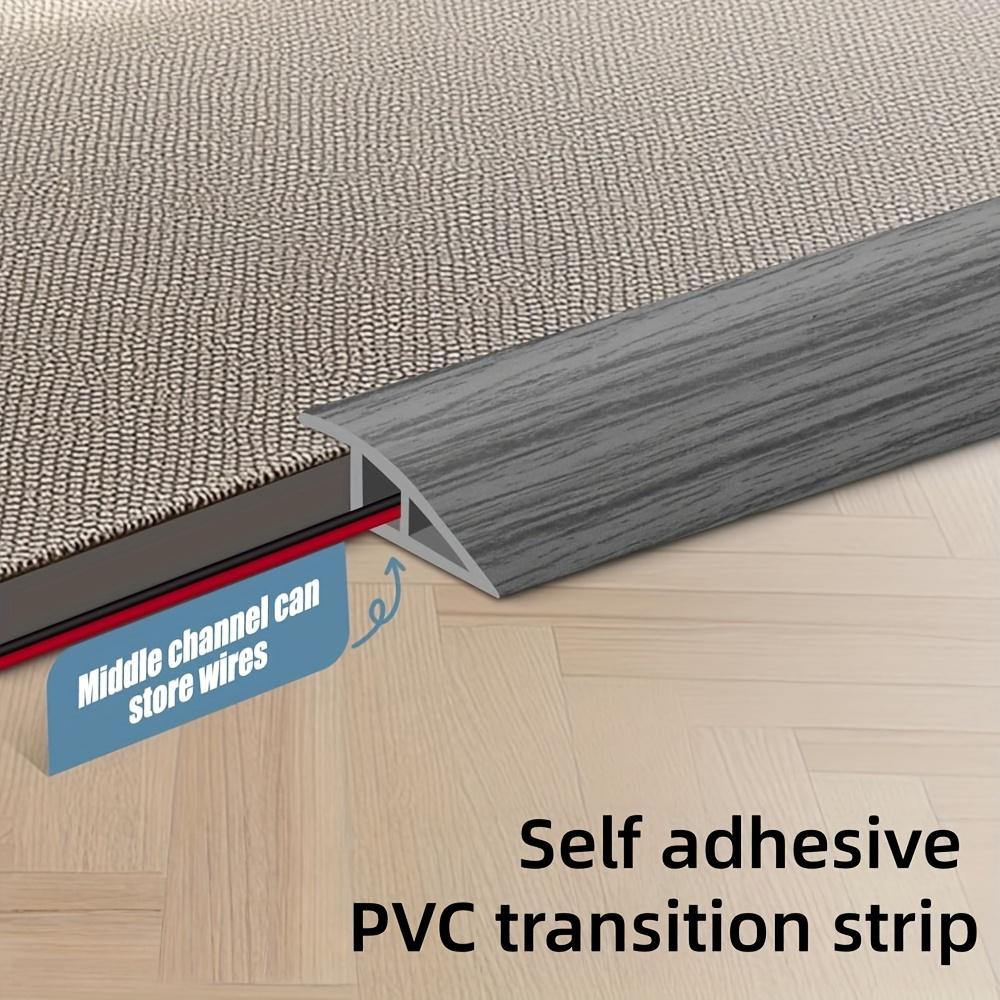 1PC 1m/39.37inch Wood Floor Transition Strip Edge Closing Strip Floor Seam Wear-Resistant Soft Plastic Flat Buckle Dge Threshold