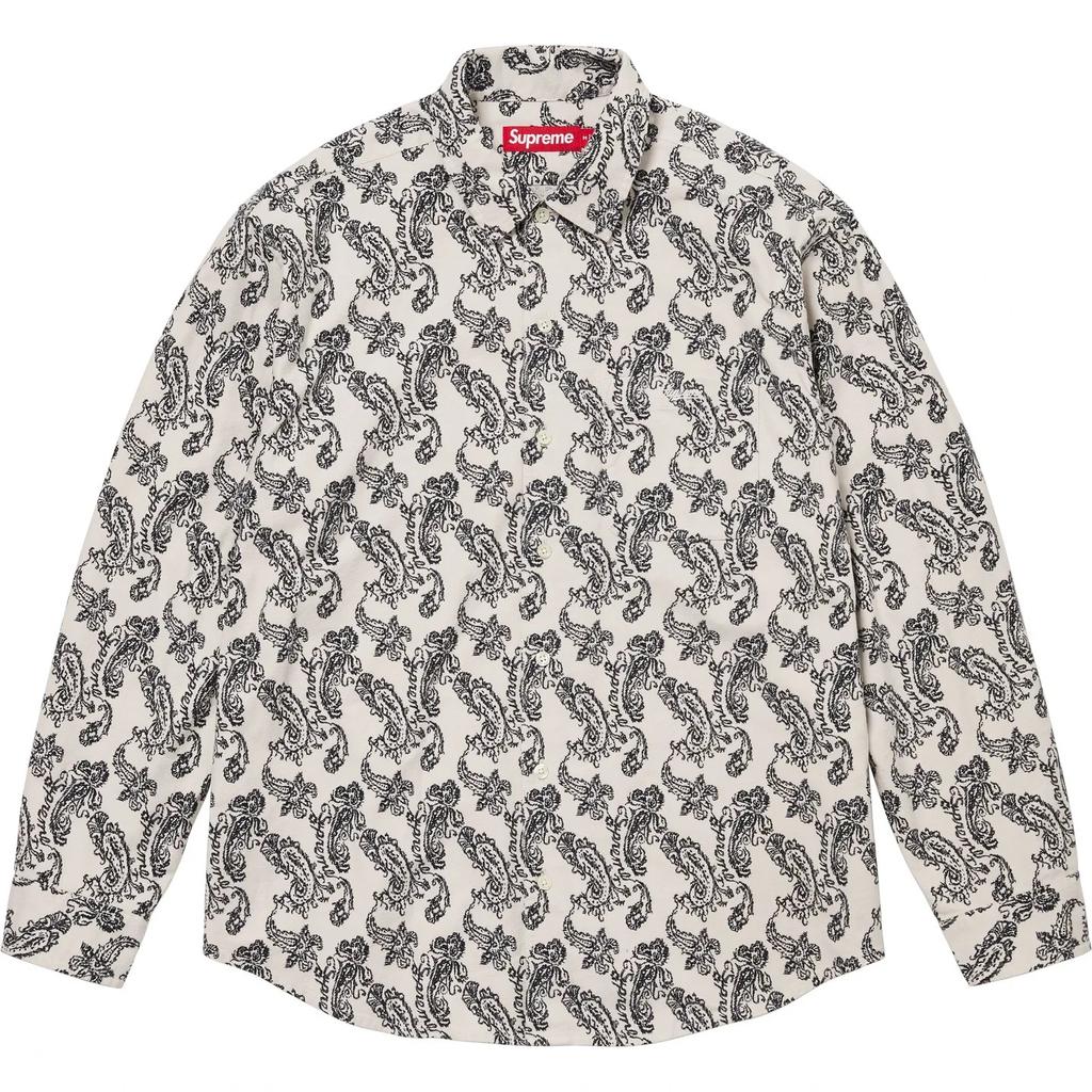 Supreme Paisley Flannel Shirt White