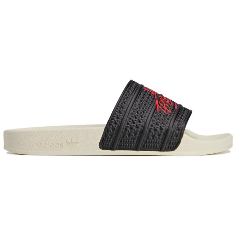 100 Thieves x Adidas Adilette Slide Black Red Unisex Sneakers Core-Black JR9152