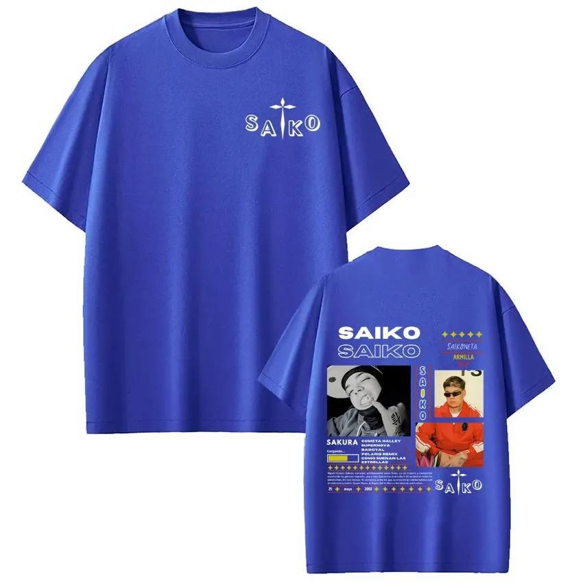 2026 Summer Shortsleeved Cotton Harajuku Punk Tshirts Rapper SAIKO Album Tour Merch T Shirt Unisex Women Hiphop Fashion Tshirt