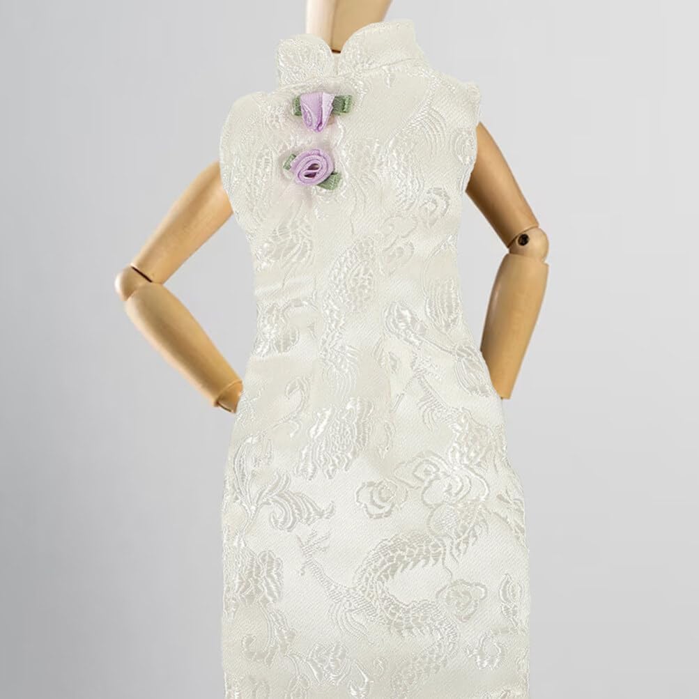 Doll Cheongsam Mini Chinese Wedding Dress 3pcs Doll Clothes Qipao Costume Chinese Dress Chinese Ancient Doll Clothes for 30cm Doll Accessories