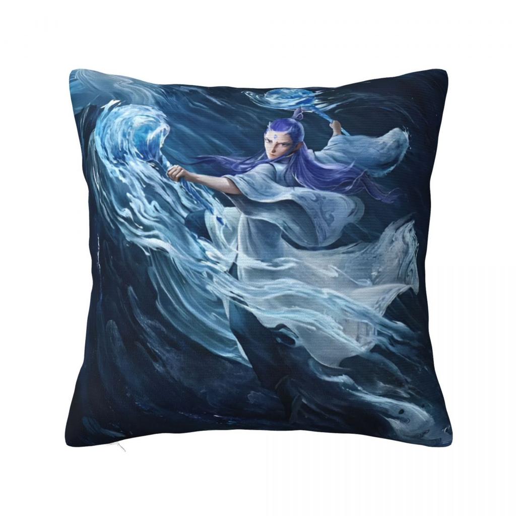 Nezha Birth Of The Demon Child Pillow Cases Ne Zha Cartoon Movie Cushion Covers Zippered Decor Pillowcover For Seat 40X40Cm