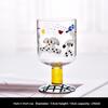 Cute Hand Drawn Glass Goblet, Cartoon Dog Juice Red Wine Glasses, Japanese Retro Painted Household Water Cup, Bar Accessories