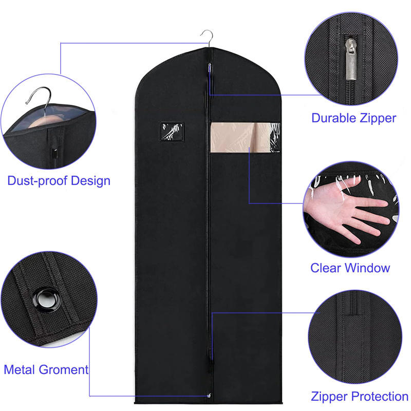 2025 1pc Dustproof Clothing Covers Waterproof Clothes Dust Cover Coat Suit Dress Protector Hanging Garment Bags Closet Organizer