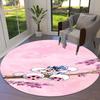 Diddl Round Area Rug,Carpet Rug for Living Room Bedroom Sofa Playroom Decor,Non-slip Floor Mat