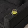 3-in-1 Extendable Single Sleeper Sofa – With Cup Holders and USB Port, Sofa Lounge Chair, Sleeper Chair, Armchair, Perfect for Small Rooms