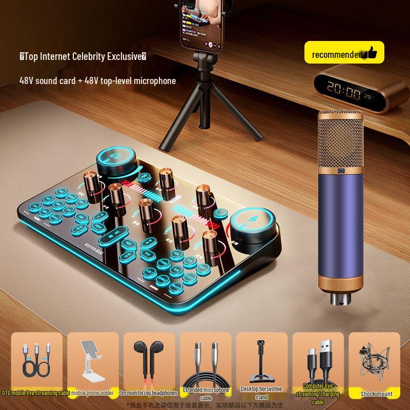 

Gold Luck S19 All-in-One Sound Card & Speaker for Live Broadcast and Singing