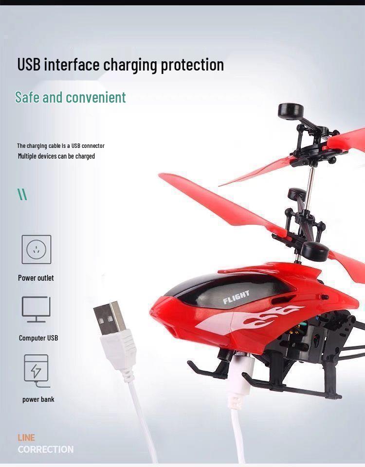Dual Mode Kids' Remote Control Hovering Helicopter - Drop-Resistant Indoor Flying Toy