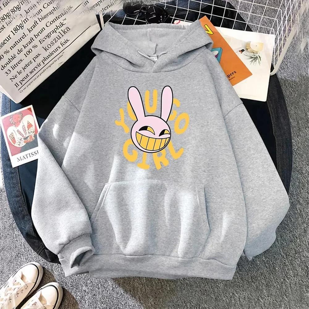 TY DO TOHO HOLKO Dětský digitální cirkus Jax Módní dámská mikina Harajuku Vtipná roztomilá králičí mikina Kreslený vintage pulovr
