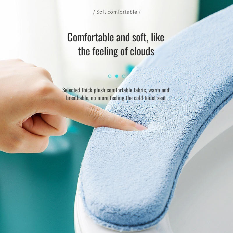 Coussin de siège de toilette épaissi Housse de siège de toilette rembourrée douce pour le confort à la maison