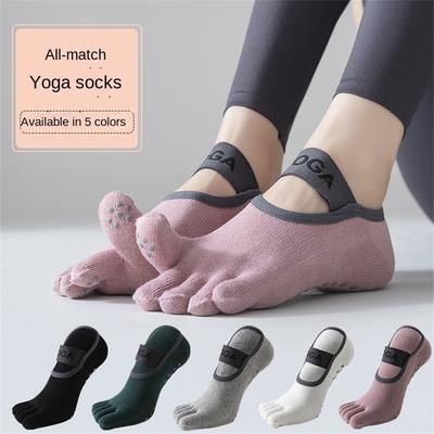 1 Paar Damen-Fünf-Zehen-Socken, professionelle Anti-Rutsch-Yoga-Socken, Pilates-Fitness-Socken