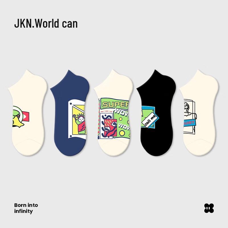JKN Unisex Anti-Odor No-Show Athletic Socks Unisex One Size (EU 35-43)