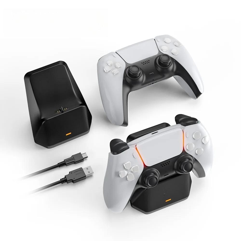 For PS5 Game Controller Single Seat Charging Dock P5 Wireless Bluetooth Controller Charger for PS5 Handle Seat Fast Charging