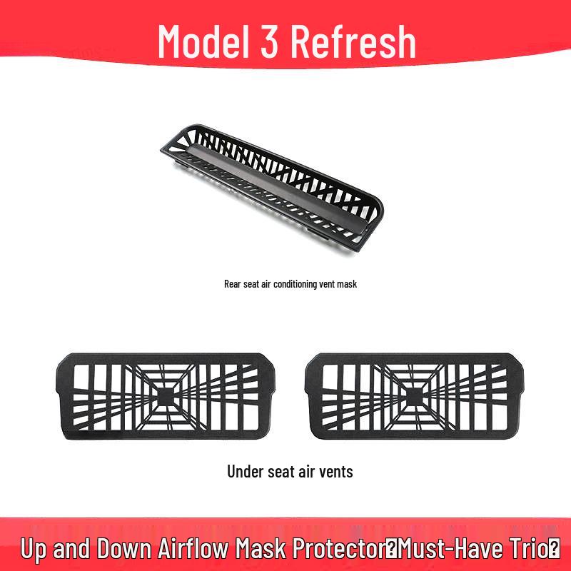 Tesla Model 3/Y Hinterer AC-Lüftungsgitter-Schutzabdeckung
