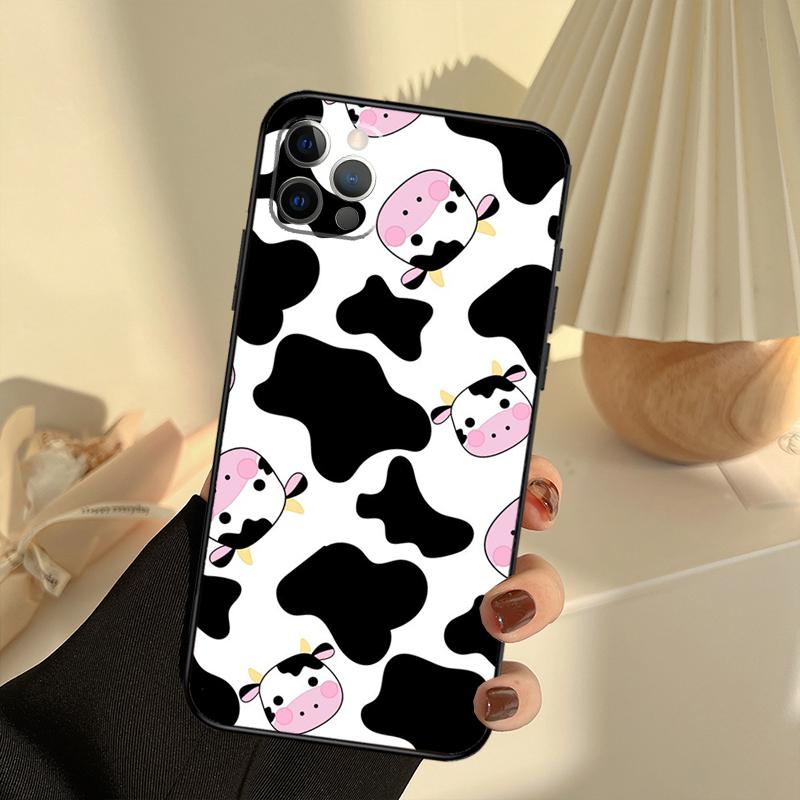 Cut Cow Phone Case For iPhone 15 14 13 12 11 16 17 Pro Max 13 mini 15 16 Plus 16e 17 Air Cover Funda