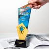 Customized High-end Metal Crystal Trophy, Excellent Staff Company Annual Meeting Awards, Home Decorations Outstanding Medal, 1Pc