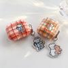 Plaid Striped Bear for AirPods 1 Generation Protective Cover New Pro Apple 1st Generation Cartoon Earphone Case Pendant