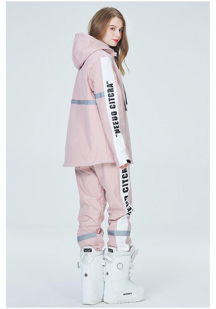 Unisex Couples' Ski Hoodie Set: Warm, Thickened Snowboard Suit for Men and Women.
