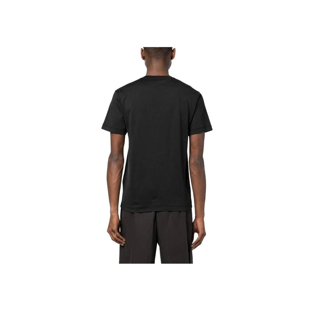 Stone Island Ss23 Solid Logo Patch Crew Neck Short Sleeve T-Shirt Men Tops Black 101524113-V0029