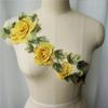 DIY Handmade Embroidery Floral Leaves Appliques Polyester Fiber Floral Patches  Wedding Decoration