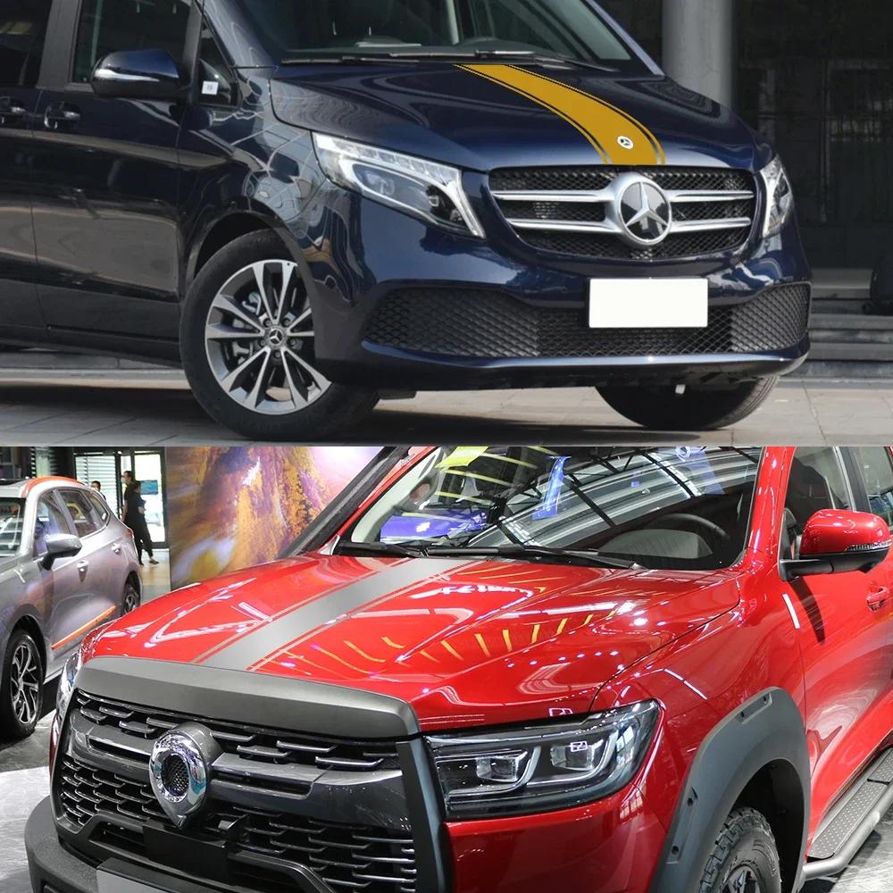Universal Car Hood Cover Side Stickers Sport Style Graphics Wraps Auto Tuning Accessories Vinyl Film Vehicles Decoration Decals