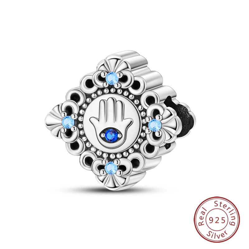 100% Real Copper Classic Devil'S Eye Charms Beads For Women Fit Original Qikaola Bracelets Fine Diy Jewelry Making