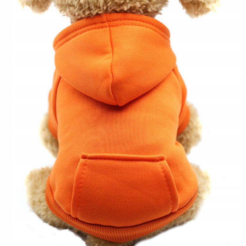 Dog Clothes Vest Jacket Sweatshirt With Hood Insulated Size S
