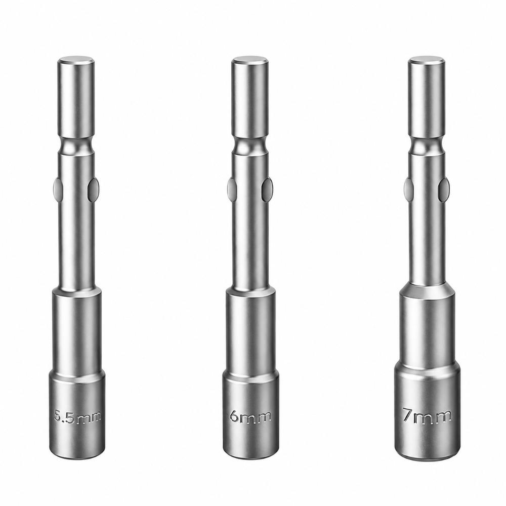 3pcs Non-Magnetic Hex Socket Driver Bits Socket Driver Attachments  Electric Screwdriver Use