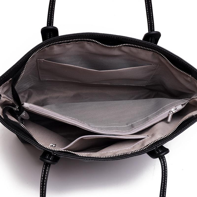 Leather large bag women's new trendy fashion simple shoulder bag first layer cowhide large capacity tote bag