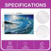 Japanese Wave Placemats Set of 4 18"x12" Kids Ocean Wave Table Place Mats for Boys Girls Teens Sunset Placemat