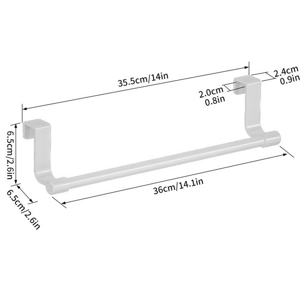 23/36CM Überhängender Handtuchhalter für Schrank Ohne Bohren Edelstahlregal Küchenhandtuchhalter für Schrank für Zuhause Wohnung Badezimmer